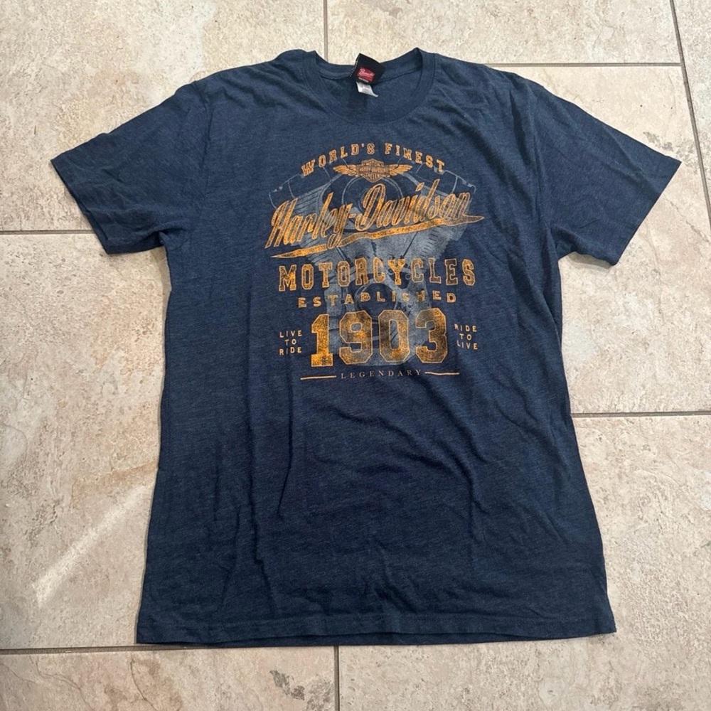 Harley Davidson Flaming Gorge Green River Wyoming Tee Shirt Size Large